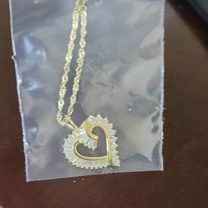 Elegant Gold Heart Pendant Necklace